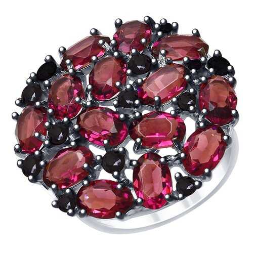 Кольцо женское SOKOLOV из серебра с кристаллами Swarovski и фианитами 94012682 р.19 в SELA