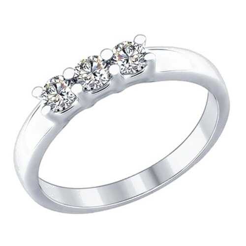 Кольцо женское SOKOLOV из серебра со Swarovski Zirconia 89010053 р.19.5 в SELA