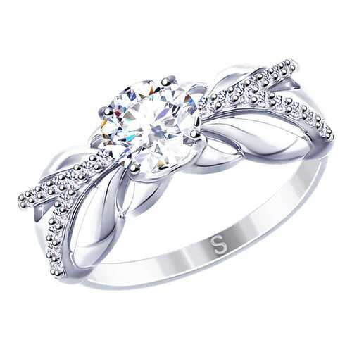 Кольцо женское SOKOLOV из серебра со Swarovski Zirconia 89010110 р.19.5 в SELA