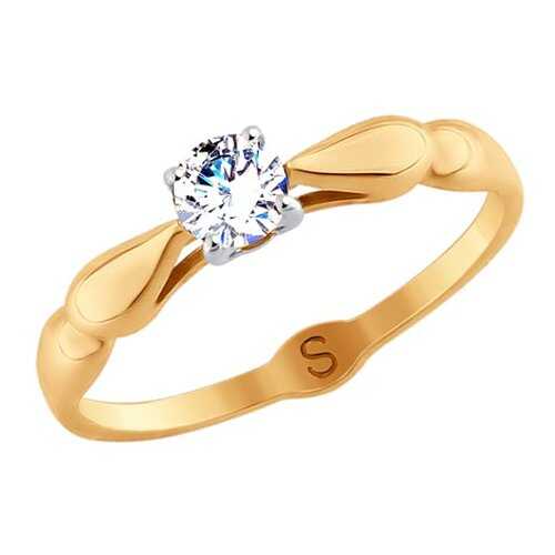 Кольцо женское SOKOLOV из золота со Swarovski Zirconia 81010363 р.18.5 в SELA