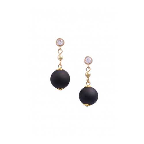 Серьги Perla Appeso Matt 9030733064 черные в SELA