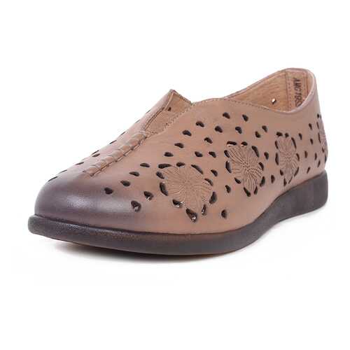 Мокасины женские Alessio Nesca Comfort b3106070 коричневые 39 RU в SELA