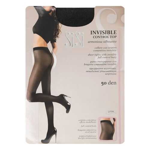 Колготки SiSi INVISIBLE CONTROL TOP 50 / Nero (Черный) / 4 (L) в SELA