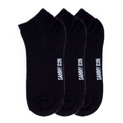 Комплект однотонных носков Sammy Icon Ankle Solid - 3 Pair Set - Black в SELA