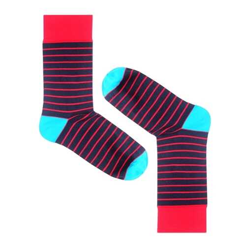 Носки унисекс Burning heels Тонкая полоса красные/синие 42-45 в SELA