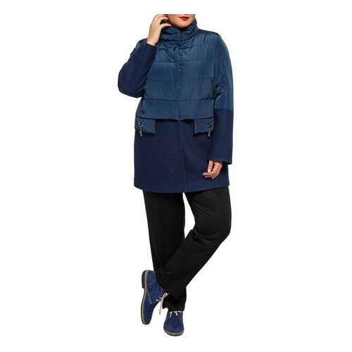 Пальто женское KR 7702 синее 58 RU в SELA