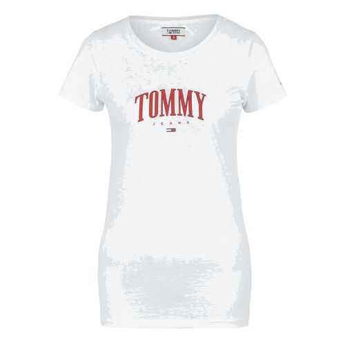Футболка женская Tommy Jeans DW0DW08061 YBR белая XS в SELA