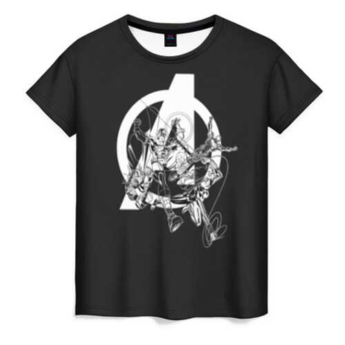 Футболка женская ВсеМайки Avengers comics черная 4XL в SELA