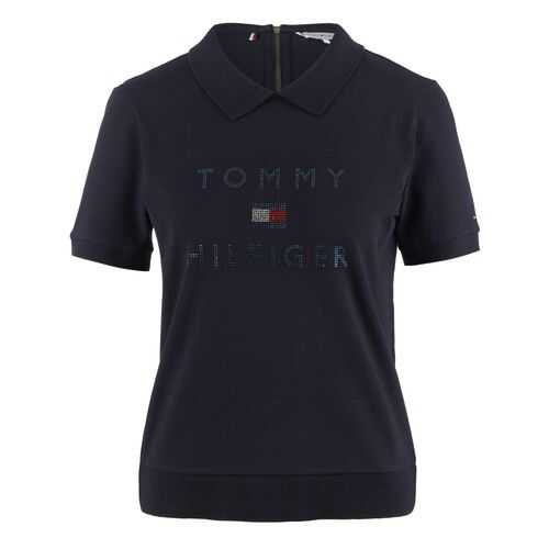 Поло женское Tommy Hilfiger WW0WW27866 синее XS в SELA