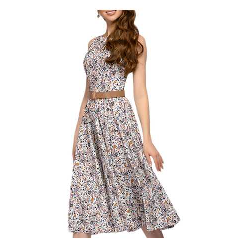 Платье женское D&M by 1001DRESS 0112001-01569MC белое XS в SELA